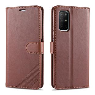 For Huawei Honor 30S AZNS Sheepskin Texture Horizontal Flip Leather Case with Holder & Card Slots & Wallet(Brown)