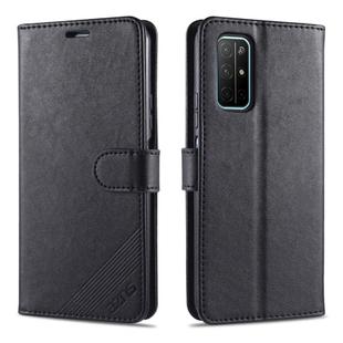 For Huawei Honor 30S AZNS Sheepskin Texture Horizontal Flip Leather Case with Holder & Card Slots & Wallet(Black)