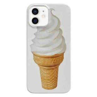 For iPhone 12 Painted Pattern PC Phone Case(Ice Cream)