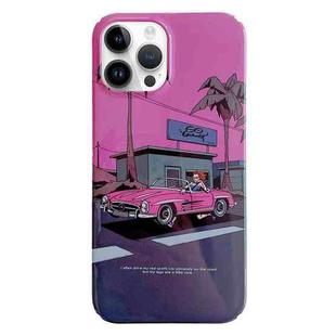 For iPhone 13 Pro Max Painted Pattern PC Phone Case(Sweet Cool Girl)