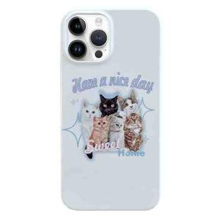 For iPhone 12 Pro Painted Pattern PC Phone Case(SWEET Cats)