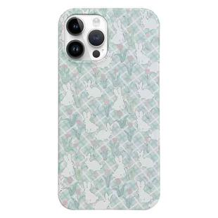 For iPhone 12 Pro Painted Pattern PC Phone Case(Tulip Bunny)