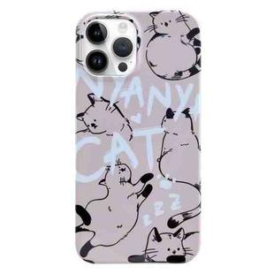For iPhone 12 Pro Painted Pattern PC Phone Case(CATs)