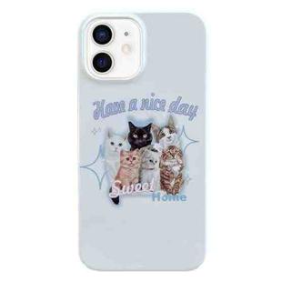 For iPhone 11 Painted Pattern PC Phone Case(SWEET Cats)