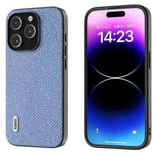 For iPhone 15 Pro ABEEL Diamond Black Edge Phone Case(Sapphire Blue)