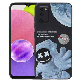 For Samsung Galaxy A03s EU Version Martian Astronaut Pattern Shockproof Phone Case(Black)