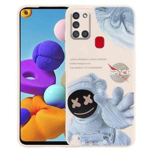 For Samsung Galaxy A21s / A21 Martian Astronaut Pattern Shockproof Phone Case(White)