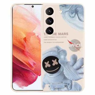 For Samsung Galaxy S21 5G Martian Astronaut Pattern Shockproof Phone Case(White)