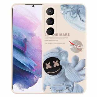 For Samsung Galaxy S21+ 5G Martian Astronaut Pattern Shockproof Phone Case(White)
