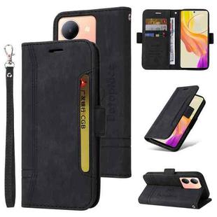 For vivo Y36 4G / 5G Global BETOPNICE Dual-side Buckle Leather Phone Case(Black)