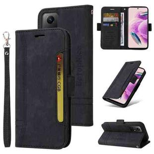For Xiaomi Redmi Note 12S 4G Global BETOPNICE Dual-side Buckle Leather Phone Case(Black)