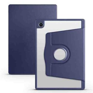 For Samsung Galaxy Tab A8 Acrylic 360 Degree Rotation Smart Tablet Leather Case(Dark Blue)