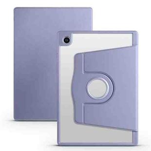 For Samsung Galaxy Tab A8 Acrylic 360 Degree Rotation Smart Tablet Leather Case(Lavender Purple)