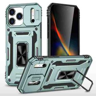 For iPhone 17 Pro Armor PC + TPU Camera Shield Phone Case(Alpine Green)