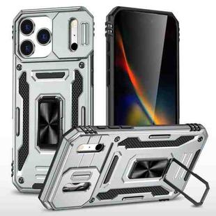 For iPhone 17 Pro Armor PC + TPU Camera Shield Phone Case(Grey)