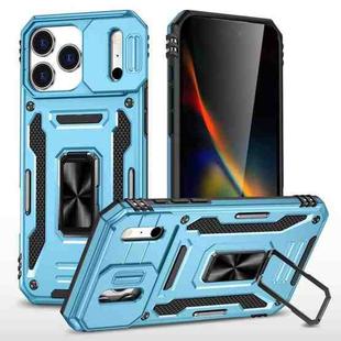 For iPhone 17 Pro Armor PC + TPU Camera Shield Phone Case(Light Blue)