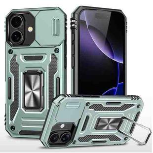 For iPhone 17 Armor PC + TPU Camera Shield Phone Case(Alpine Green)