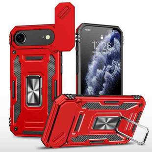 For iPhone 17 Air Armor PC + TPU Camera Shield Phone Case(Red)