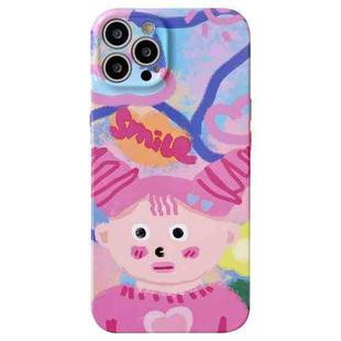 For iPhone 14 Pro Max Precise Hole TPU Phone Case(Dopamine Girl)