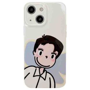 For iPhone 14 Precise Hole TPU Phone Case(Boy)