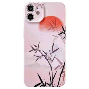 For iPhone 12 Precise Hole TPU Phone Case(Sunset Bamboo)