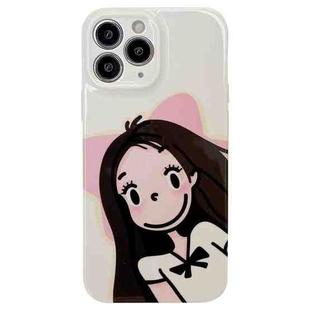 For iPhone 11 Pro Max Precise Hole TPU Phone Case(Girl)