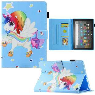 For Amazon Fire Max 11 2023 Colored Drawing Smart Leather Tablet Case(Star Unicorn)