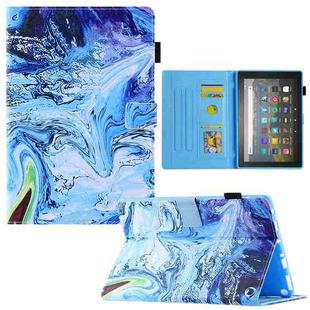 For Amazon Fire Max 11 2023 Colored Drawing Leather Smart Tablet Case(Blue Time)