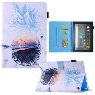 For Amazon Fire Max 11 2023 Colored Drawing Leather Smart Tablet Case(Ocean Pineapple)