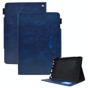 For Amazon Fire Max 11 2023 Suede Cross Texture Magnetic Clasp Leather Tablet Case(Blue)