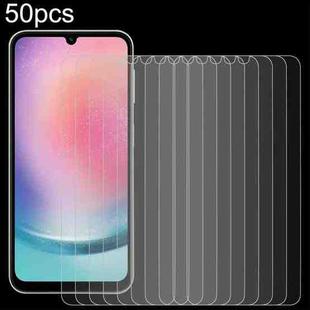 For Samsung Galaxy A25 5G / 4G 50pcs 0.26mm 9H 2.5D Tempered Glass Film
