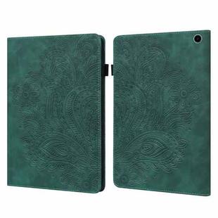 For Amazon Fire Max 11 Peacock Embossed Pattern Leather Tablet Case(Green)