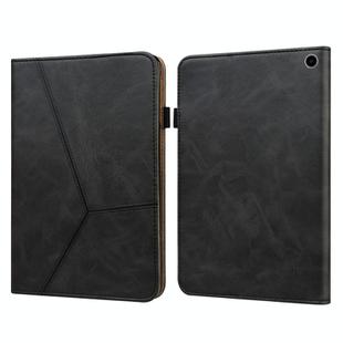 For Amazon Fire Max 11 Embossed Striped Leather Tablet Case(Black)