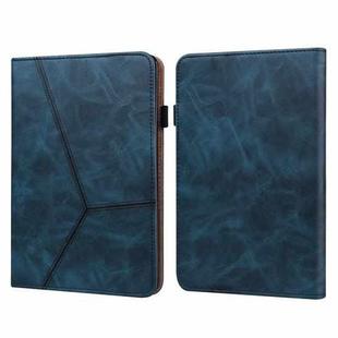 For Amazon Kindle Paperwhite 5 2021 Embossed Striped Leather Tablet Case(Blue)