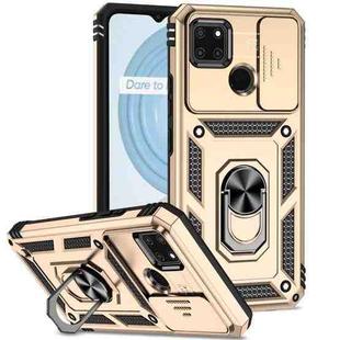For Realme C21Y / C25Y Sliding Camshield Holder Phone Case(Gold)