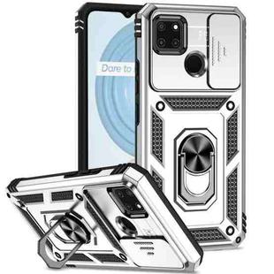 For Realme C21Y / C25Y Sliding Camshield Holder Phone Case(Silver)