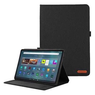 For Amazon Fire Max 11 Fabric Leather Tablet Case(Black)