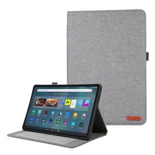 For Amazon Fire Max 11 Fabric Leather Tablet Case(Grey)