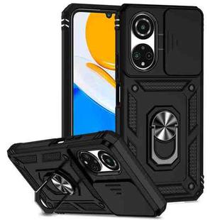 For Honor X7 Sliding Camshield Holder Phone Case(Black)