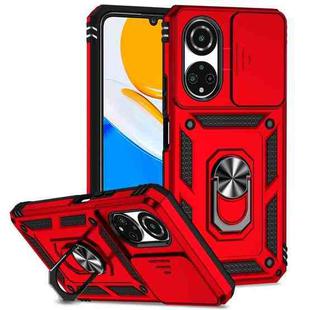 For Honor X7 Sliding Camshield Holder Phone Case(Red)