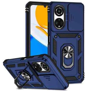 For Honor X7 Sliding Camshield Holder Phone Case(Blue)