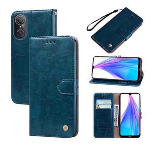 For Honor 50 SE Oil Wax Texture Leather Phone Case(Blue)