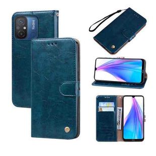 For Xiaomi Redmi 12C/11A 4G Global/Poco C55 Oil Wax Texture Leather Phone Case(Blue)