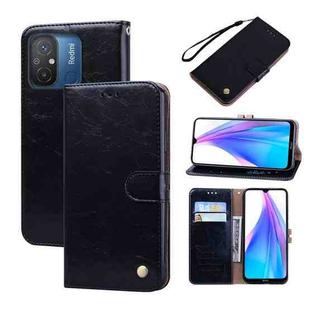 For Xiaomi Redmi 12C/11A 4G Global/Poco C55 Oil Wax Texture Leather Phone Case(Black)