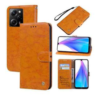 For Xiaomi Redmi Note 12 Pro Speed/Poco X5 Pro 5G Oil Wax Texture Leather Phone Case(Yellow)