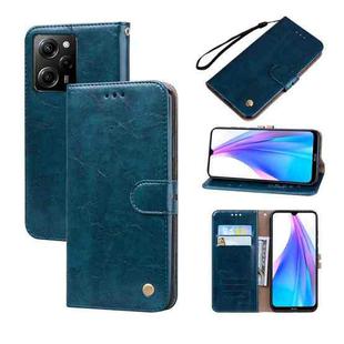 For Xiaomi Redmi Note 12 Pro Speed/Poco X5 Pro 5G Oil Wax Texture Leather Phone Case(Blue)