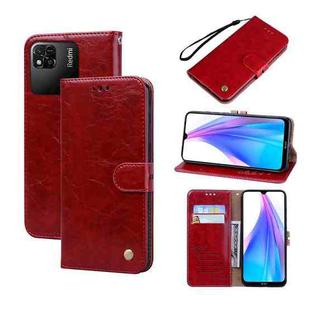 For Xiaomi Redmi 10A 4G Oil Wax Texture Leather Phone Case(Red)