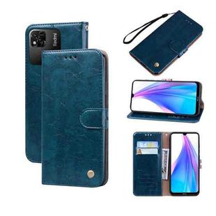 For Xiaomi Redmi 10A 4G Oil Wax Texture Leather Phone Case(Blue)