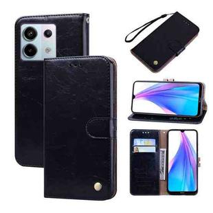 For Xiaomi Redmi Note 13 Pro 4G Oil Wax Texture Leather Phone Case(Black)