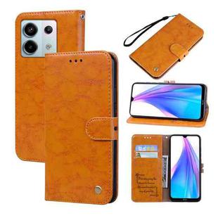 For Xiaomi Redmi Note 13 Pro  5G Oil Wax Texture Leather Phone Case(Yellow)